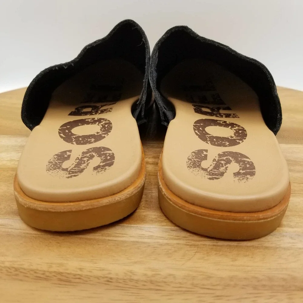 Sorel Ella Mule Black Leather Women's Size 8.5 - Picture 7 of 10